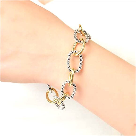 Amazon.com: My Daily Styles Stainless Steel Yellow Gold-Tone  7.5\
